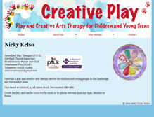 Tablet Screenshot of creativeplaytherapy.co.uk